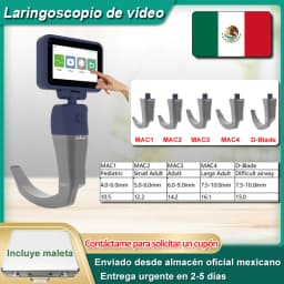 3.5' HD Touch Screen Anesthesia Digital Video Laryngoscope 6 Sizes Reusable Sterilizable Blades Optional