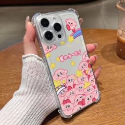 Pink K-Kirbys Phone Case for Samsung Galaxy S26 S25 S24 S23 S22 S21 S20 FE Ultra Plus 5G Soft Anti Drop Cover