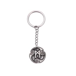 EUEAVAN Retro Mysterious 24 Runes Keychain Norse Viking Jewelry Courage Charm Letter Amulet Keyring for Women Men Accessories