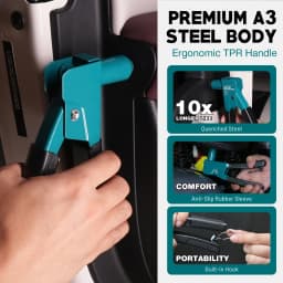 LIBRATON Plastic Rivet Gun Kit with Fastener Remover, Hand Riveter with 90-Degree Angle, 40 Nylon Rivets for Automotive Repair