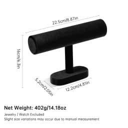 Yinbeini Velvet Bangle Bracelet Watch Display Stand T-shape Jewelry Display Stand Shop Window Showcase Props TB001