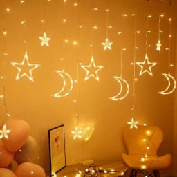 Christmas Fairy Curtain String Lights 3.4M LED Star Deer 220V 110V Garland Festoon for Xmas Tree New Year Navidad Party Decor