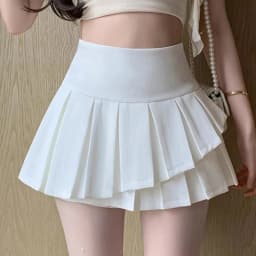 Irregular Pleated A Line Skirt Women Preppy Style High Waist Y2K Mini Skirts Woman Korean Girls Dancing Jk Skirts with Shorts