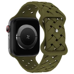 Sport Braided Silicone Strap For Apple Watch Band 44mm 40mm 45mm 49mm 46mm Breathable Bracelet iWatch Series 12 9 7 8 se ultra 4