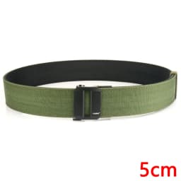 TUSHI New 2.0 Inch Thickened Gun Hanging Double-Layer Nylon Cloth Belt Versatile Outdoor Tactical Automatic Buckle Men's Belt