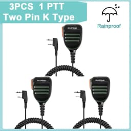 Baofeng UV-5R Microphone Shoulder Speaker 2 Pins for Walkie Quansheng uv-k5 uv-k6 UV-5R/UV-82/UV-16/TH UV8000D Two Way Radio