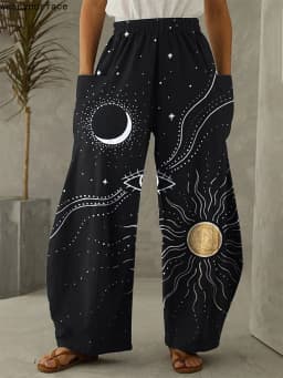 Galaxy Sky Full Length Wide Leg Pants 3D All Over Print Thin Hipster Fashion Summer Streetwear Sweatpants Women Clothing