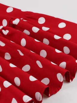 2024 Elegant Flower Dot Printed Casual Party Elastic Waist Knee length Skirt for Women
