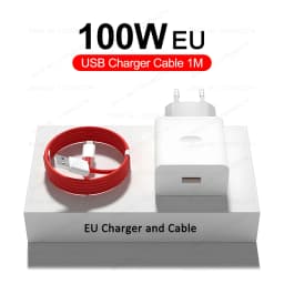 100W SuperVOOC Fast Charger Quick Charging Wall Phone Adapter for Oneplus 13r 12r 12 13 11 10 Ace 5 Pro USB Charger Type C Cable
