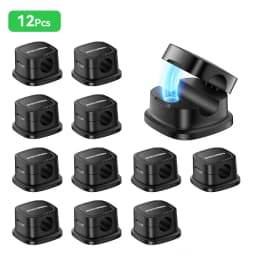 ROCOREN Magnetic Cable Organizer Self Adhesive Wire Holder Under Desk Adjustable Cable Management Wire Keeper Cable Holder Clips
