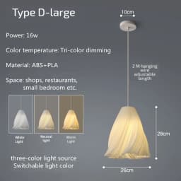 Modern Creative 3D Printing Ceiling Chandelier for living room Bedroom Bedside Restaurant Pendant Lights Dining Table Decor Lamp