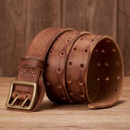 3.8CM Original Handmade Double-needle Buckle Men Belt Made Old Macho Jeans Belt Thick Real Genuine Leather Army Tactical Belt