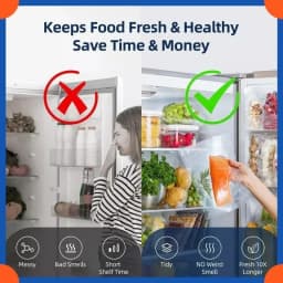 Household Vacuum Sealer Electric Vacuum Packaging Machine Kitchen Food Storage Tool One Touch To Operate Built-in Cutter