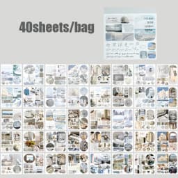 Mr Paper 40pcs/bag Crossroads Wind Series Landscape Theme Sticker Book Handbook Material Decoration DIY Phone Case Calendar