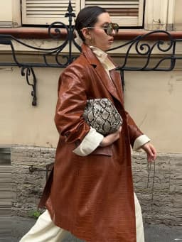 Fashion Loose Solid Pu Leather Coat Women Full Sleeve Lapel Single Breasted Long Coats Female 2026 Autumn Winter Outwear Lady