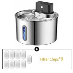 Wireless smart sensor pet water dispenser 2.0L stainless steel automatic circulating water dispenser with water level window