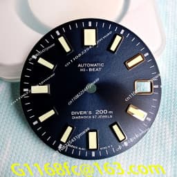 High Quality 62MAS Sun Gray Modified Dial for NH35 Movement Japan C3 Green Luminous Real Nail Plate