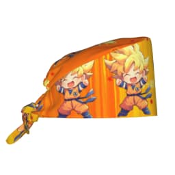 Custom DBZ Goku Japan Comic Cleaning Working Cap Cool Men Women Saiyan Scrub Cap Surgicals Hat Nurse Scrubs Hat For Dentist
