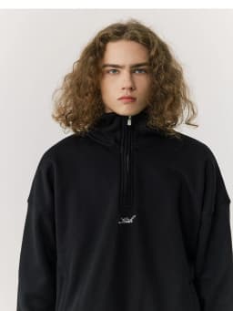 KITH American Style Fleece Lined Hoodie Half Zip Autumn Winter Jacket Unisex Heavyweight Couple Outfit Hooded Sweatshirt