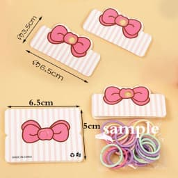 50pcs/lot Foldable Packaging Paper Cards with OPP Bags for Handmade Jewelry Retail Hang Tag Bow-knot Pattern Display Cardboard
