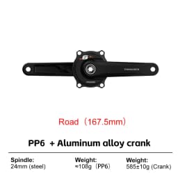 THINKRIDER PP6 Bike Spider Power Meter 4 Bolt 110BCD 24mm Cadence Pedal Balance BLE ANT+ Crankset Chainring for Shimano