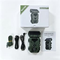 Suntekcam Mini Solar Trail Camera, 20MP 1080P Night Vision IP65 Waterproof, 0.5s Trigger Deer Scouting Wildlife Monitoring