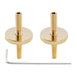 Musiclily Pro Metric Sized ABR-1 Style Tune-o-matic Bridge M4 Mounting Post and Thumbwheel Set for Epiphone LP Guitar (Set of 2)