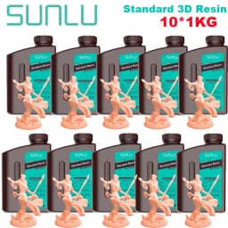SUNLU 10KG Standard / Water-Wash / Water Wash ABS LIKE 3D Resin 1KG/Bottle 405nm UV Resin For Most SLA/DLP/LCD 3D Printer 1kg