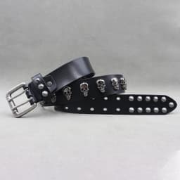 Designer Brand Belt Men Rivet Real Leather Pin Belt Male Black Rock Genuine Leather Cowhide Luxury Punk Belt Jeans