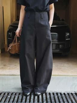 [LANMREM] Office Lady Suit Wide Leg Pants For Women High Waist Solid Color Female Casual Trousers 2025 Spring New 26Z1277