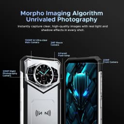 DOOGEE S200 Rugged Phone 5G Dimensity 7050 Octa Core 1.32" AMOLED Rear Display 12GB RAM+256GB ROM 100MP Camera 10100mAh 5G Phone
