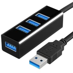 USB 3.0 4 Port Hub Splitter High Speed 120cm Cable Multi Port Expander for Desktop PC Laptop Flash Drive Mouse Keyboard