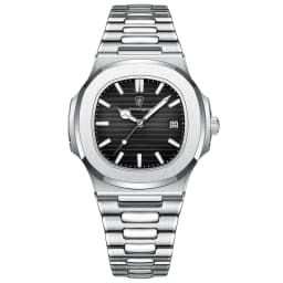 POEDAGAR Original Square Men Wristwatch Date Waterproof Stainless Steel Luminous Man Watch Fashion Business Quartz Men's Watches