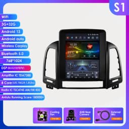 Hizpo 8Core 9.7 Inch Car Electronic Devices For Hyundai Santa Fe 2 2006 - 2012 2din Head Unit Carplay Radio Multimedia GPS WIFI