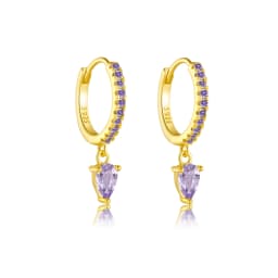 DPLAOPA 100% 925 Sterling Silver Water Drop Color Zircon Hoop Earrings 2024 Simple Advanced Fine Gift Jewelry For Women