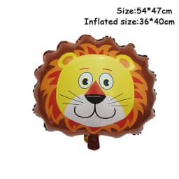 3D Elephant Giraffe Tiger Lion Head Animal Foil Balloon Jungle Safari Birthday Party Decorations Kids Gift Toy Helium Air Globos