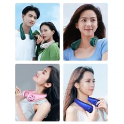 1PC Fan 1200mAh New Mini Neck Portable No Bladeless Hanging Neck Rechargeable Air Cooler 3 Speed Mini Summer Sport Fan