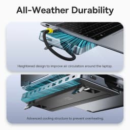 Baseus EH3 12-in-1 USB C Hub HDMI DP 4K 60Hz Triple Display 3.2 for MacBook Laptop PD 100W Type C HUB with Stand Docking Station
