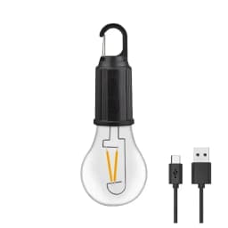 LED Solar Camping Lights USB Rechargeable Bulbs Lamp Dimmable with Hooks Vintage Light for Hiking Tent Lantern Outdoor Lighting