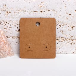 50PCS 4.2X4.8CM White Brown Black Blank Hanging Cards For Earrings Jewelry Display Cardboard Small Businesses Packaging Supplies