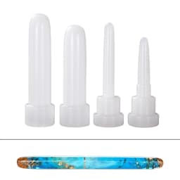 Transparent Pen Silicone Mould Set DIY Fountain Pen Mold Epoxy Resin Molds for Jewelry Casting Transparent Pen Holder Making