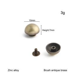 30/100/200PCS 8-20mm Mushroom Dome Bolt Metal Round Button Rivets For Handbag Clothing Decoration Screw Back Studs Accessories