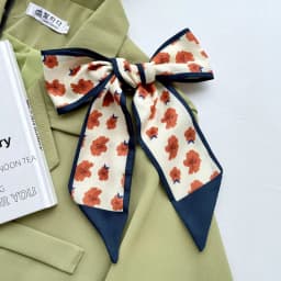 Korean green headband long small silk scarf for Women, Soft Comfort Elastic Headband, Workout Daily Casual Evening Gift Chic