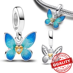 Boutique Unique 925 Sterling Silver Stars & Moon Dream Catcher Dreamy Blue Dangle Charm Fit Original Bracelet Fashion Jewelry