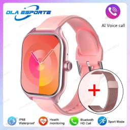 2026 New Smart Watch For Android IOS 2.01Inch Color Screen Bluetooth Call Blood Oxygen/Pressure Monitoring SmartWatch Women HT30