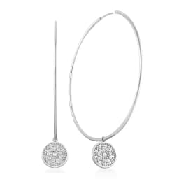 925 Sterling Silver Ear Buckle New Women Hoop Earrings Big Circle 57mm High Quality Jewelry For Fashion Ladies Birthday Gifts