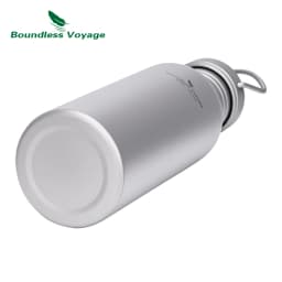 Boundless Voyage Wide Mouth Titanium Water Bottle Reusable Sport Drinking Bottle for Camping Hiking Picnic Climbing Running