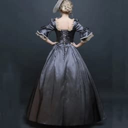 Palace Princess Queen Elegant Ball Party Formal Maxi Dress Medieval Lace Square Neck Medieval Renaissance Victorian Vestidos