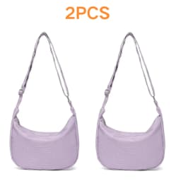 Miss Lulu 2-Piece Set-Large Capacity & Adjustable Shoulder belt-WOMEN'S Crescent Crossbody bag Casual