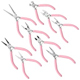 1/5/10pcs Pink Color Handle Anti-slip Splicing and Fixing Jewelry Pliers Tools & Repair Kit, for DIY Jewelery Making